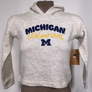 Michigan Wolverines NCAA Heather Gray Hoodie Sweatshirt Women's MEDIUM NWT